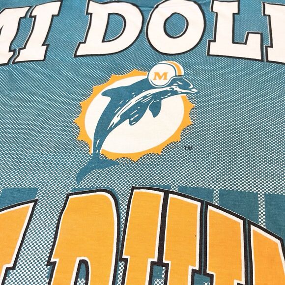 Vintage 90s 1994 Miami Dolphins AOP Banned Logo Large USA  Magic Johnson - Picture 11 of 16
